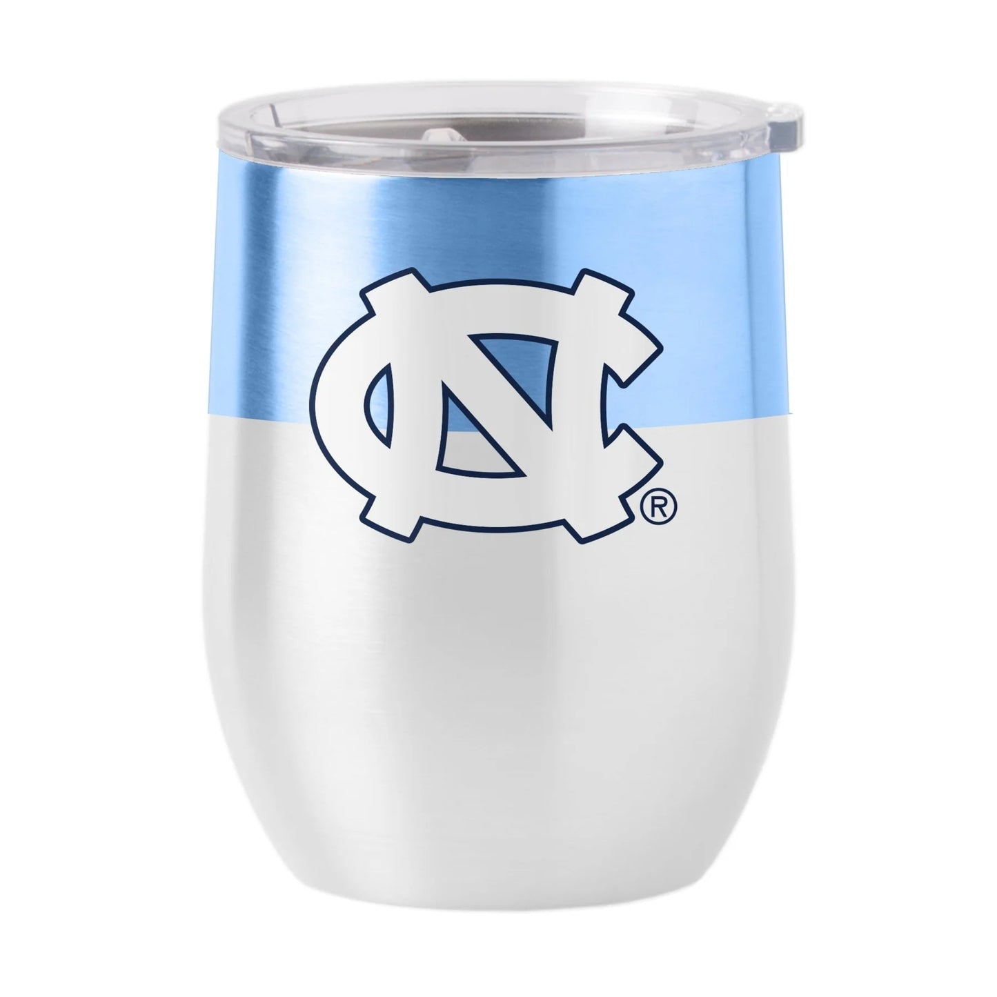 North Carolina Tar Heels color block curved drink tumbler