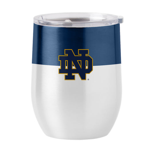 Notre Dame Fighting Irish color block curved drink tumbler