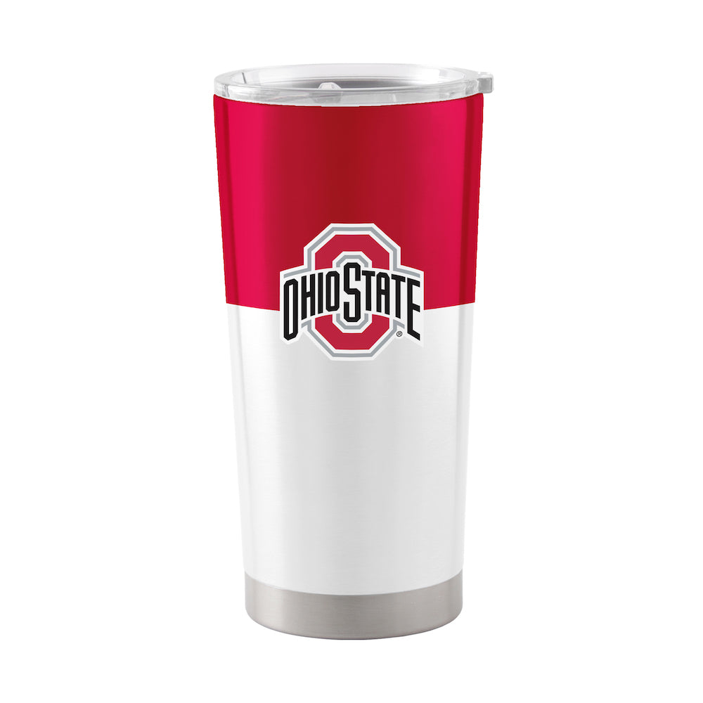 Ohio State Buckeyes 20 oz color block travel tumbler