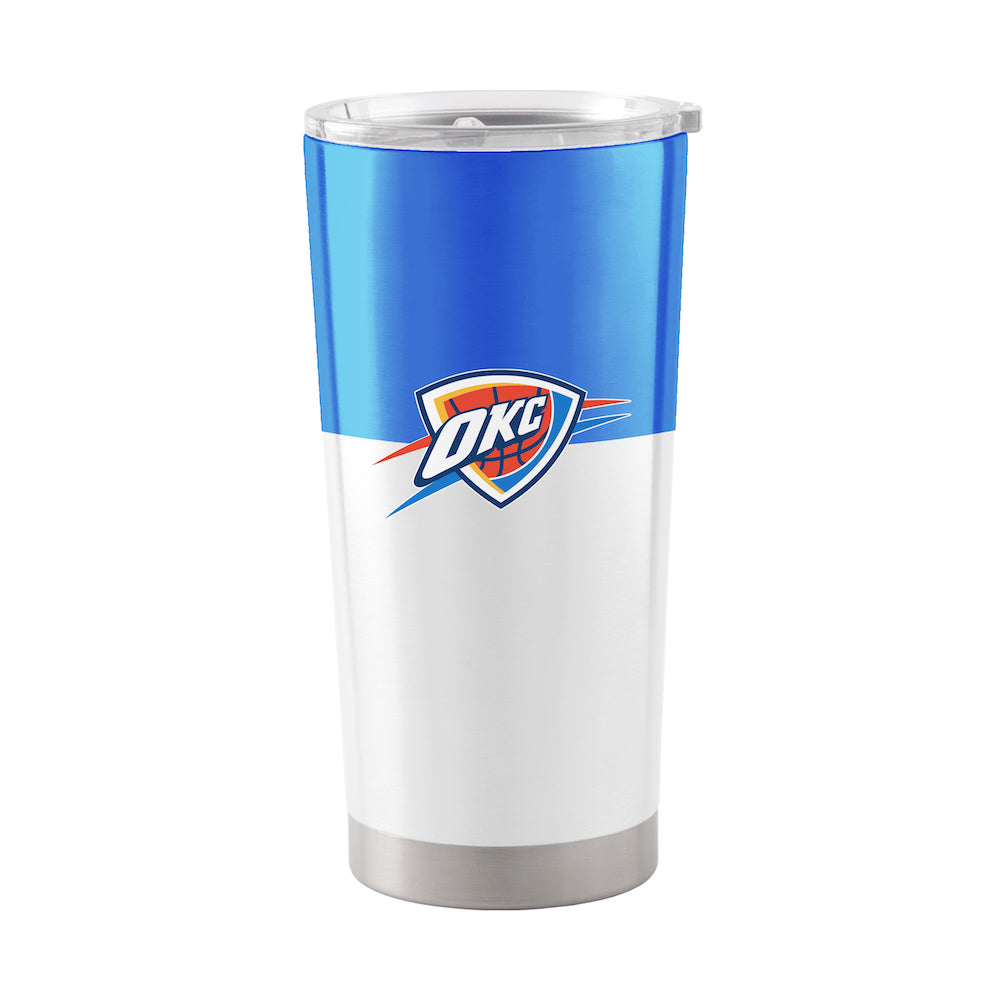 Oklahoma City Thunder 20 oz color block travel tumbler