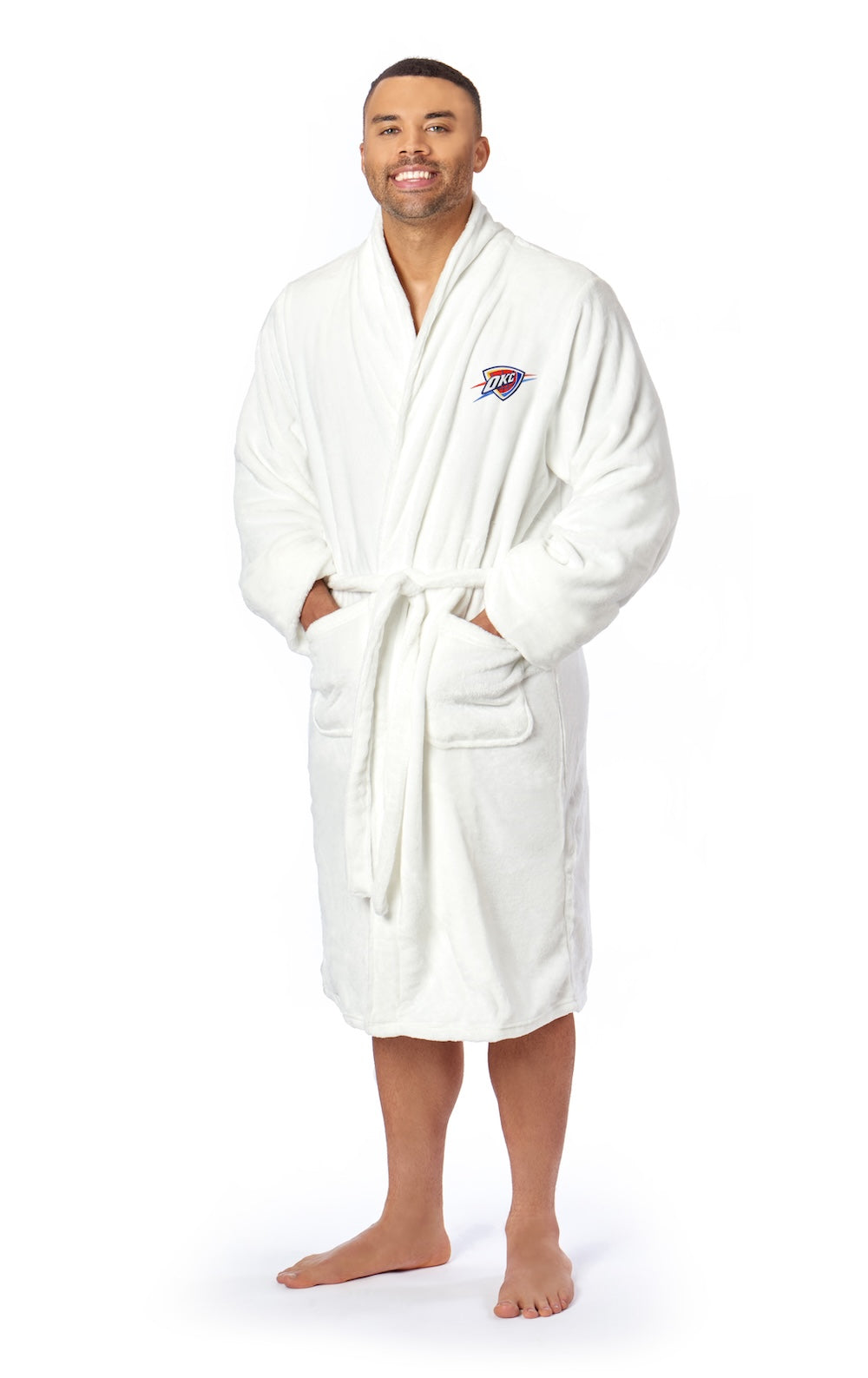 Oklahoma City Thunder silk touch bathrobe
