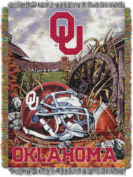 Oklahoma Sooners woven home field tapestry
