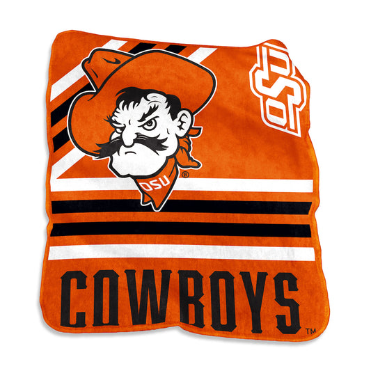 Oklahoma State Cowboys Raschel throw blanket