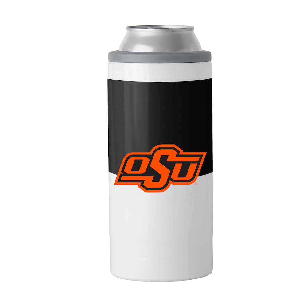 Oklahoma State Cowboys colorblock slim can coolie