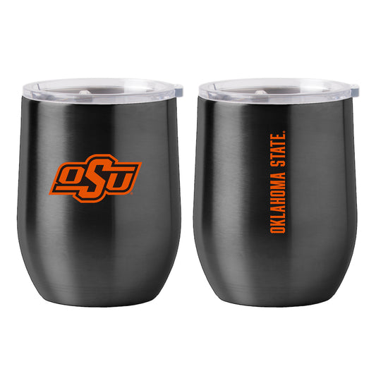 Oklahoma State Cowboys stainless steel curved drink tumbler