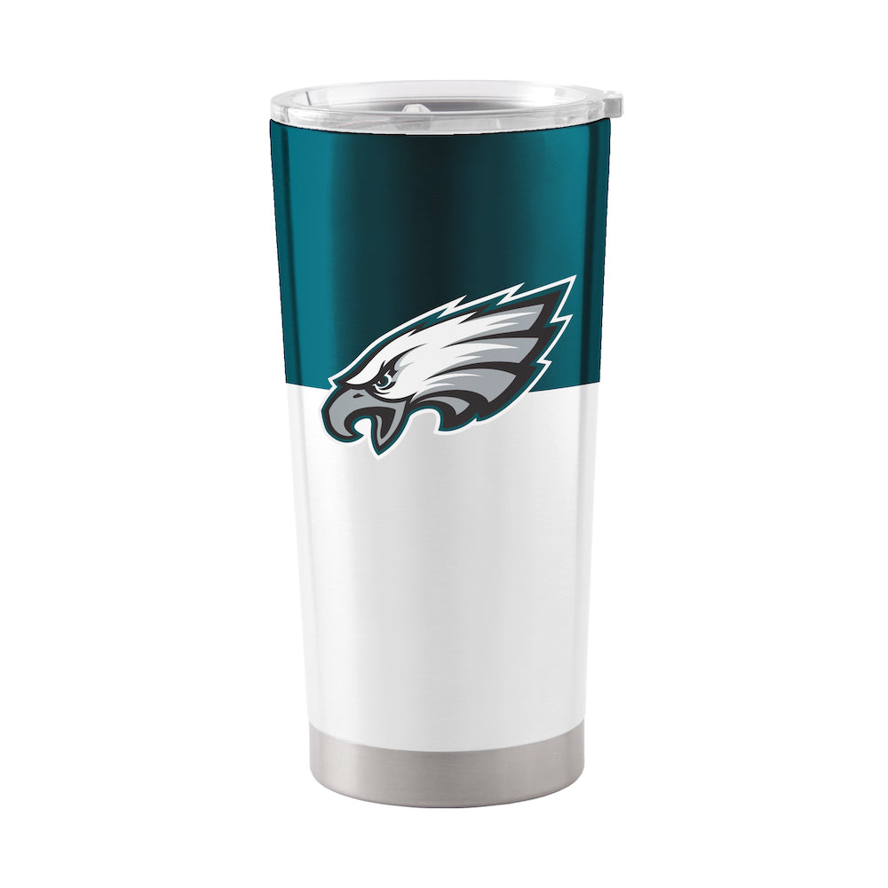Philadelphia Eagles 20 oz color block travel tumbler