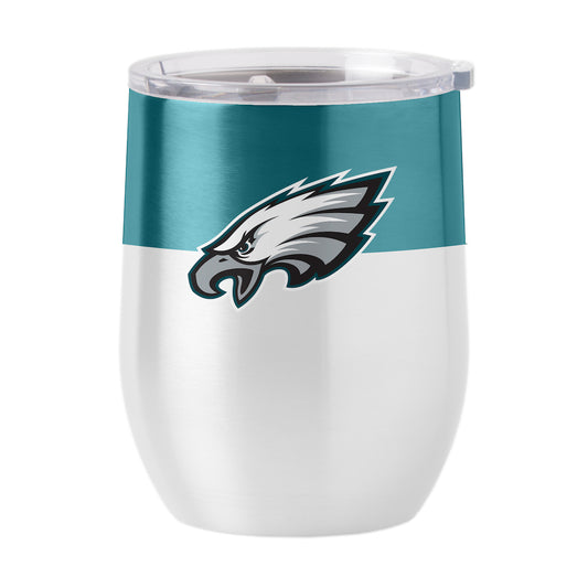 Philadelphia Eagles color block curved drink tumbler