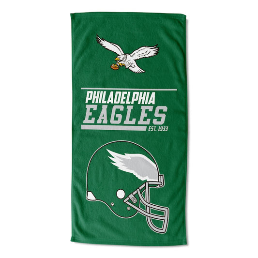 Philadelphia Eagles color block beach towel