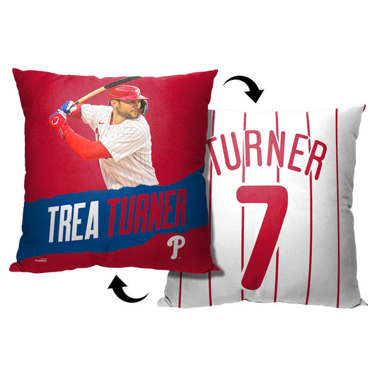 Philadelphia Phillies Trea Turner throw pillow