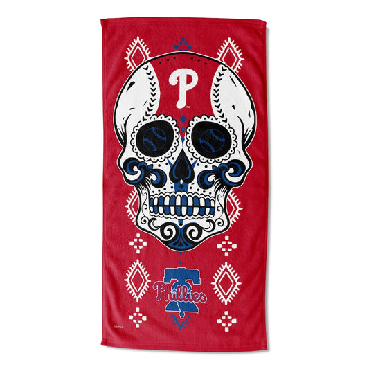 Philadelphia Phillies color block beach towel