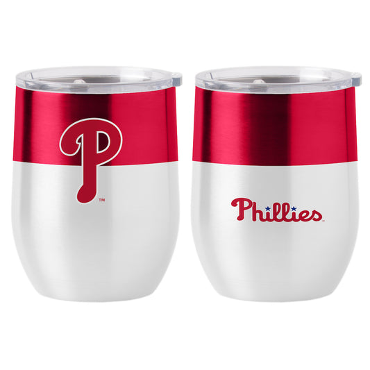 Philadelphia Phillies color block curved drink tumbler