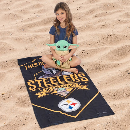 Pittsburgh Steelers Baby Yoda Hugger and Towel 1