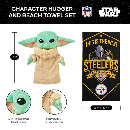 Pittsburgh Steelers Baby Yoda Hugger and Towel 2