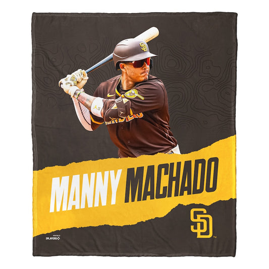 San Diego Padres Manny Machado silk touch throw blanket