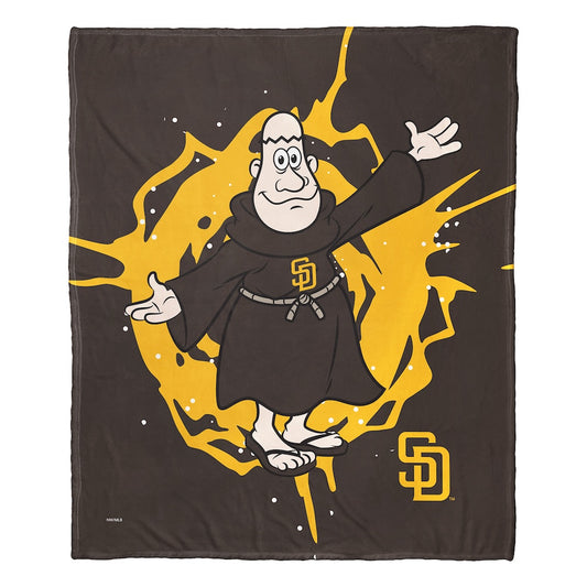 San Diego Padres MASCOT silk touch throw blanket