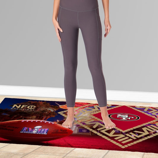 San Francisco 49ers Super Bowl 58 Participant 36 x 62 rug lifestyle