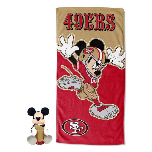 San Francisco 49ers Mickey Mouse Hugger and Towel