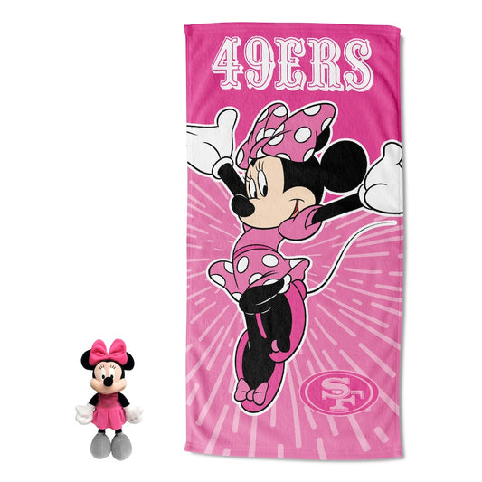 San Francisco 49ers Minnie Mouse Hugger and Towel