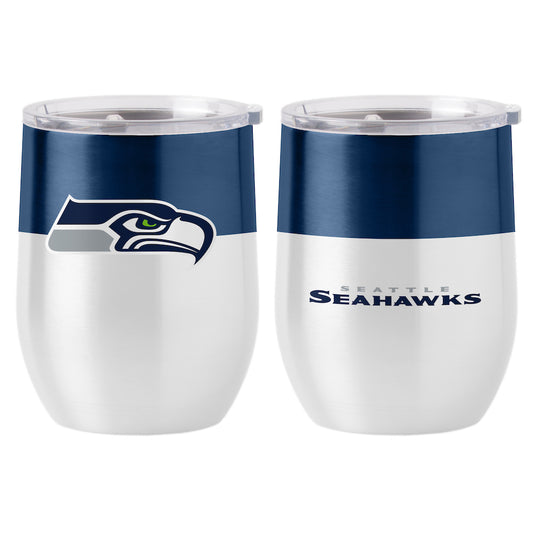 Seattle Seahawks color block curved drink tumbler