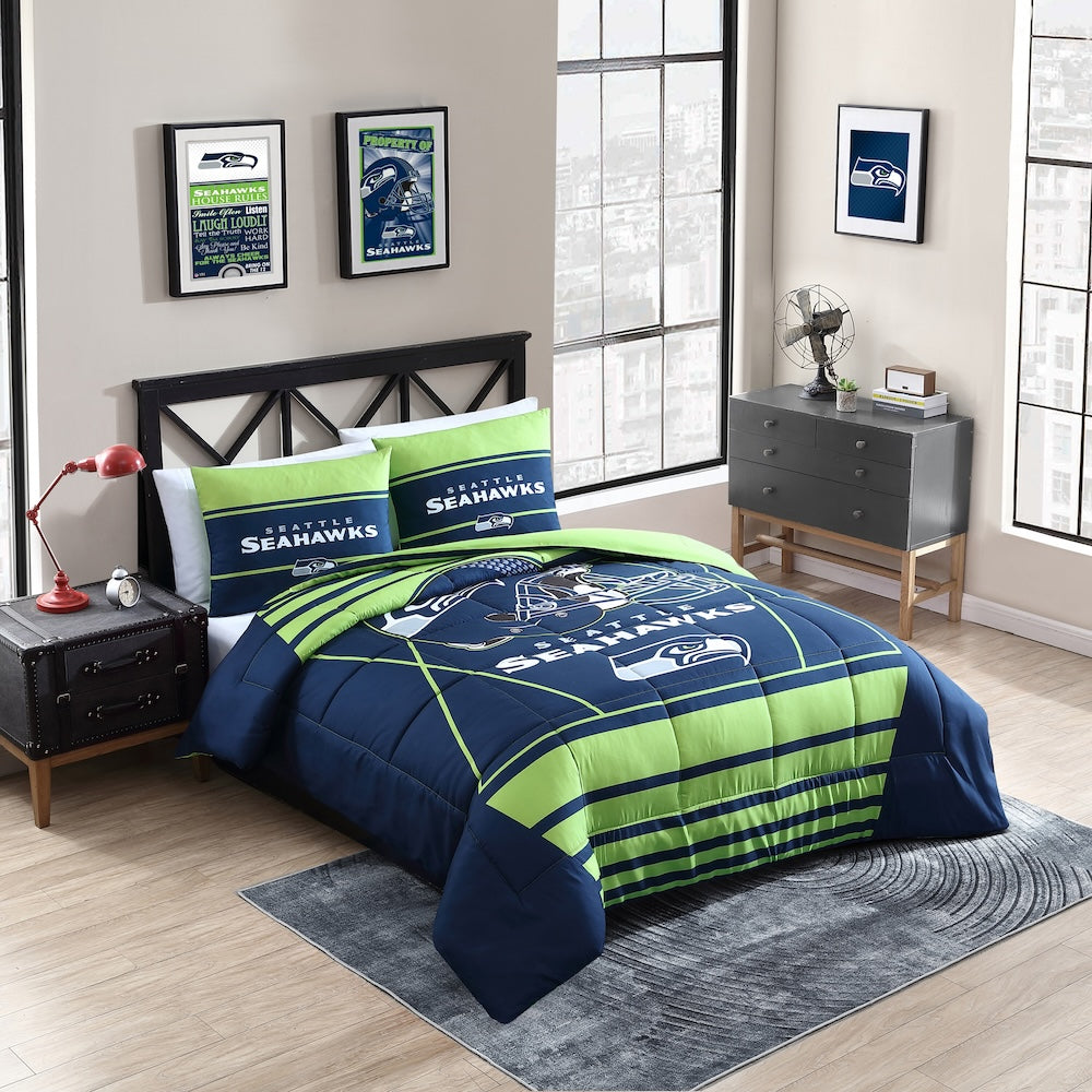 Seattle Seahawks queen size comforter set