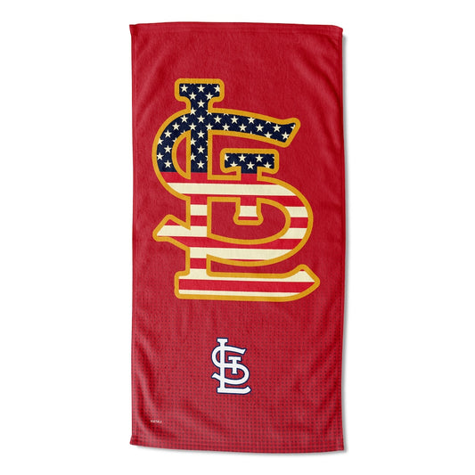 St. Louis Cardinals color block beach towel