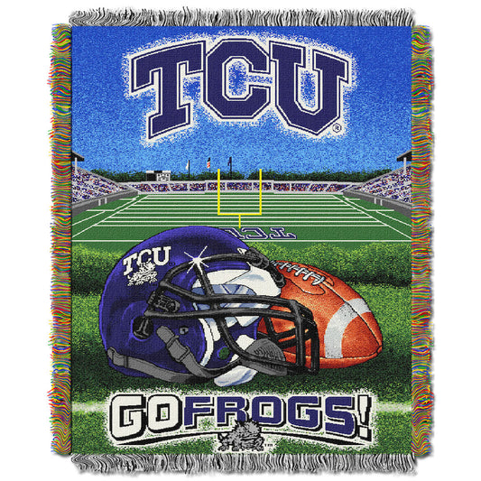 TCU Horned Frogs woven home field tapestry