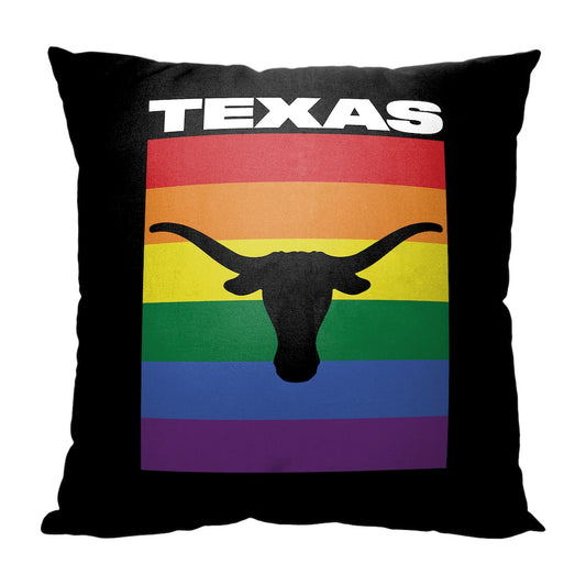 Texas Longhorns PRIDE throw pillow