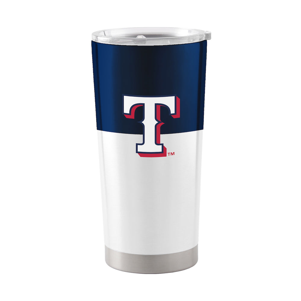 Texas Rangers 20 oz color block travel tumbler