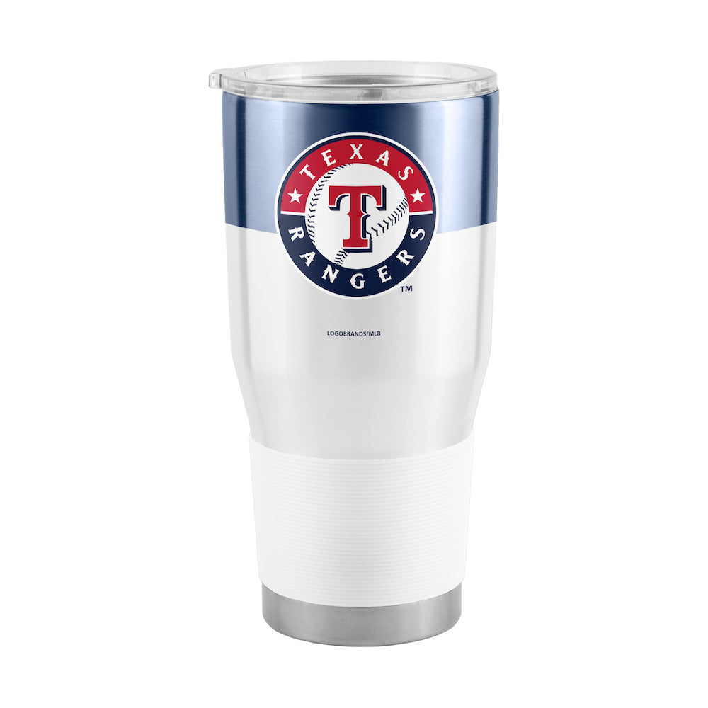 Texas Rangers 30 oz color block travel tumbler
