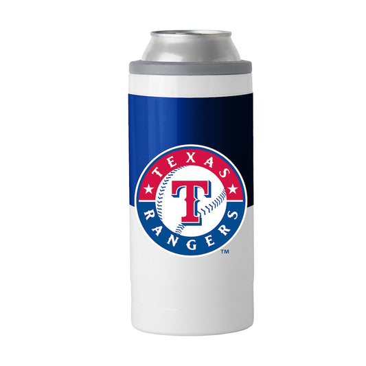 Texas Rangers colorblock slim can coolie