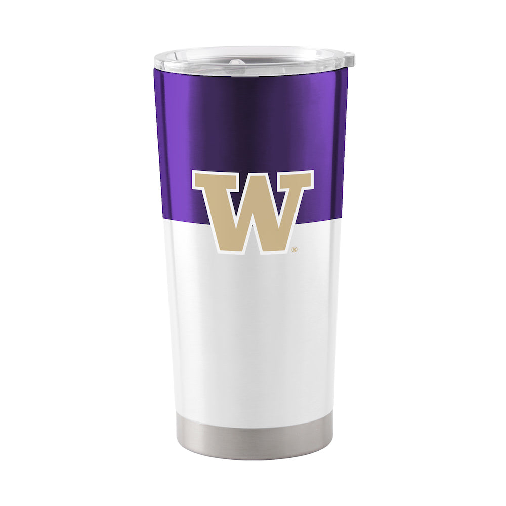 Washington Huskies 20 oz color block travel tumbler