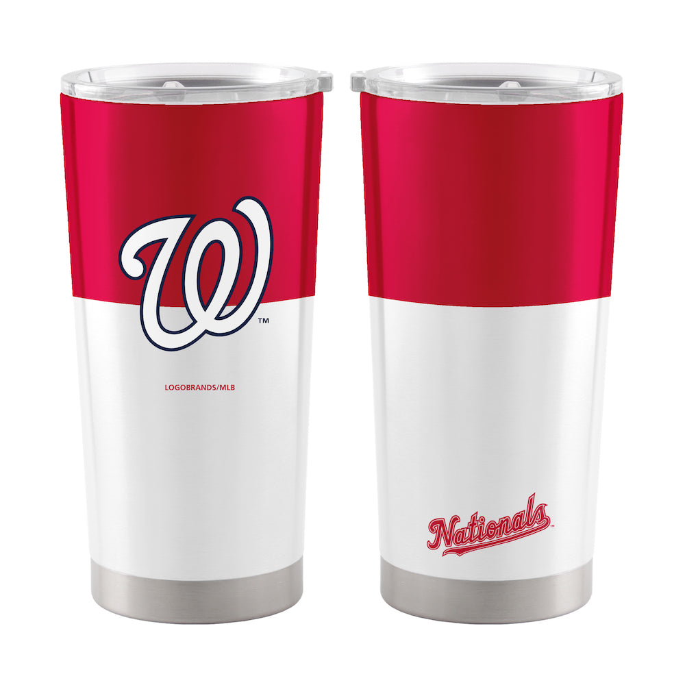 Washington Nationals 20 oz color block travel tumbler