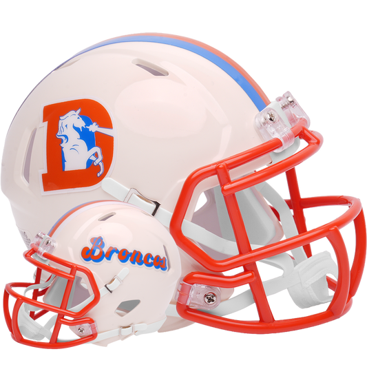 Denver Broncos Riddell Speed Mini Football Helmet retro officially licensed NFL collectible
