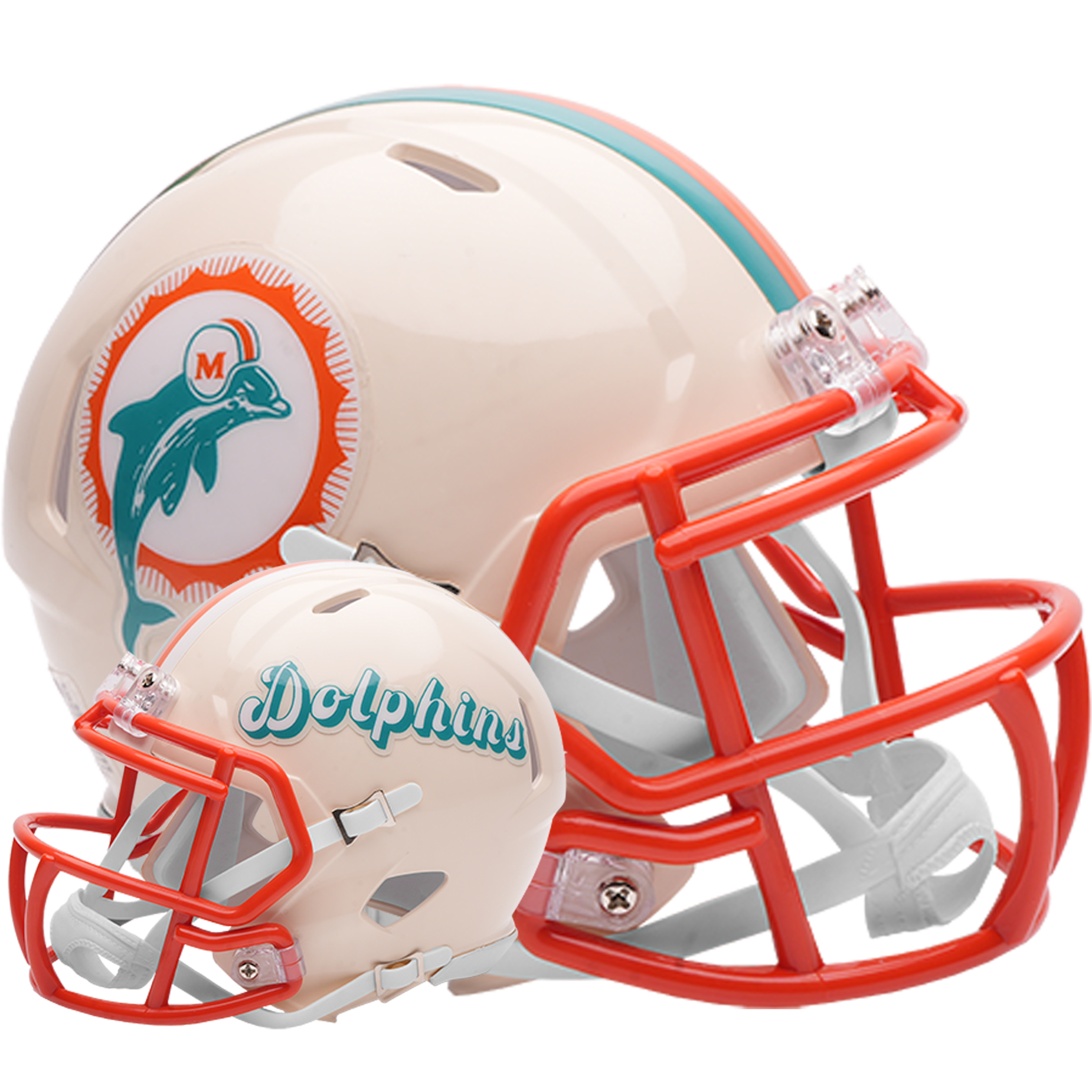 Miami Dolphins Riddell Speed Mini Football Helmet retro officially licensed NFL collectible