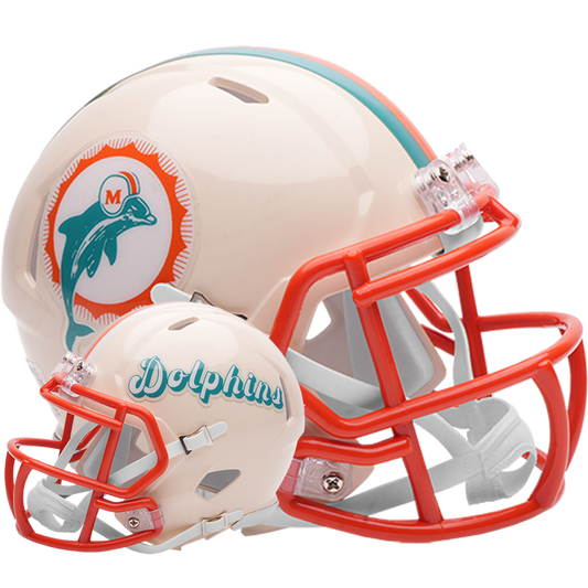 Miami Dolphins Riddell Speed Mini Football Helmet retro officially licensed NFL collectible