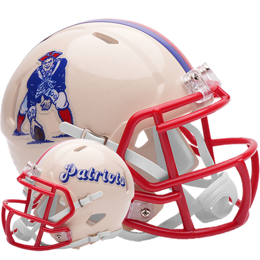 New England Patriots Riddell Speed Mini Football Helmet retro officially licensed NFL collectible