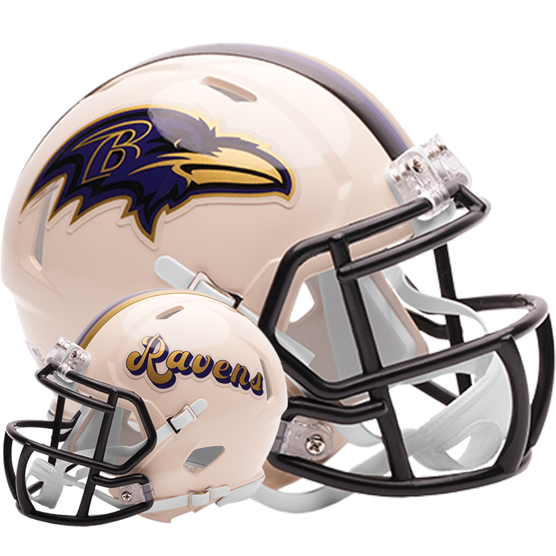 Baltimore Ravens Riddell Speed Mini Football Helmet retro officially licensed NFL collectible