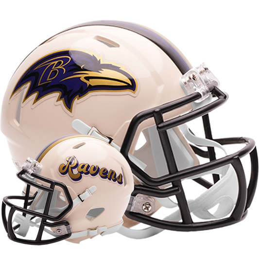 Baltimore Ravens Riddell Speed Mini Football Helmet retro officially licensed NFL collectible