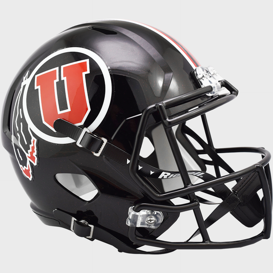 Utah Utes full size black replica helmet