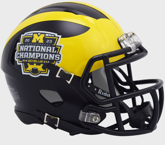 Michigan Wolverines National Champs mini helmet