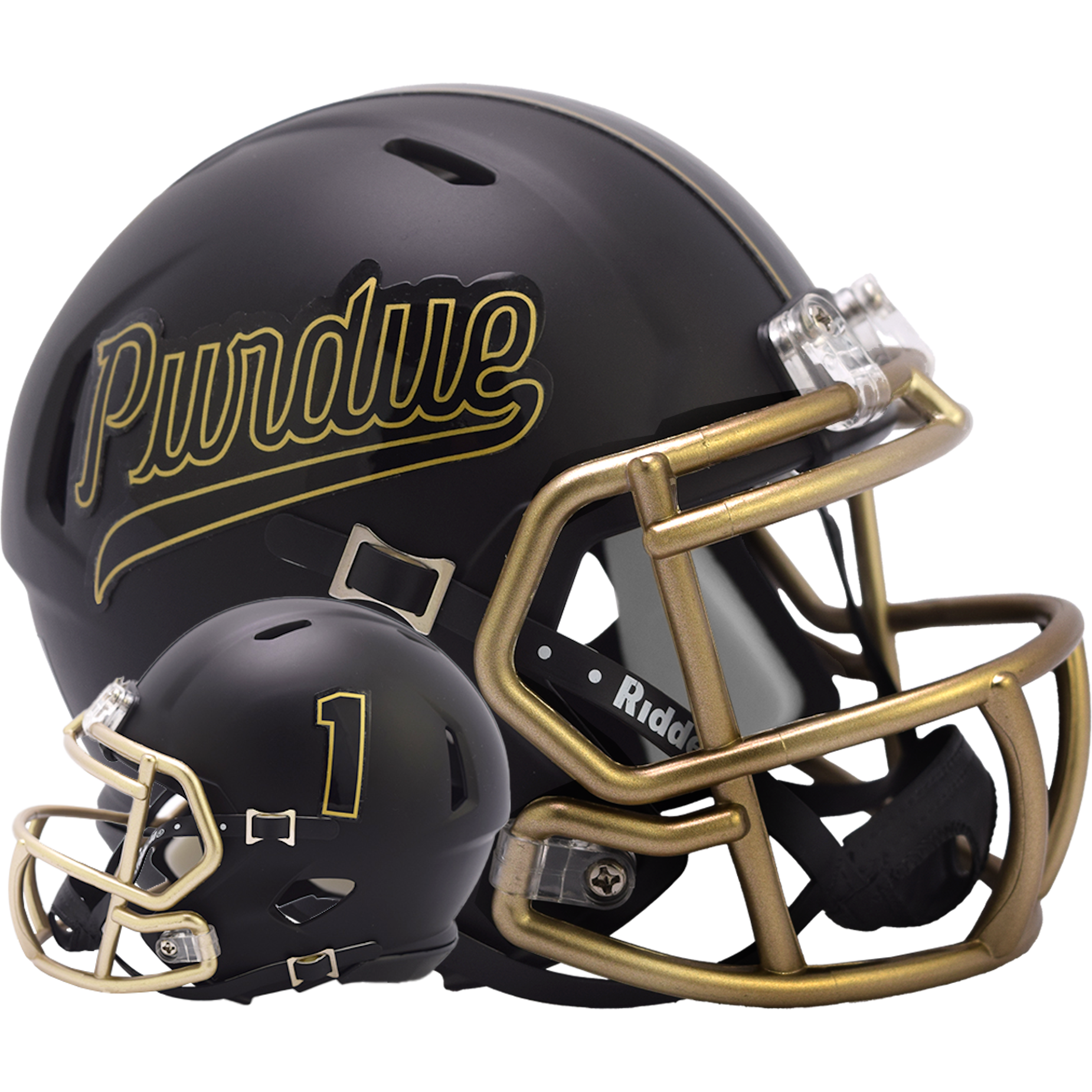 Purdue Boilermakers script logo mini helmet