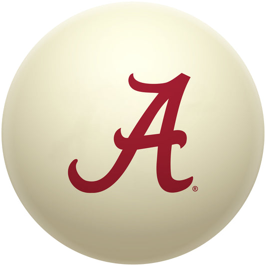 Buy Official Alabama-Crimson-Tide-Pool-Cue-Ball Regulation Pool Table Cue Ball   Premium College Billiard Replacement Ball Front View