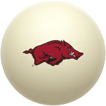 Buy Official Arkansas-Razorbacks-Pool-Cue-Ball Regulation Pool Table Cue Ball   Premium College Billiard Replacement Ball Front View