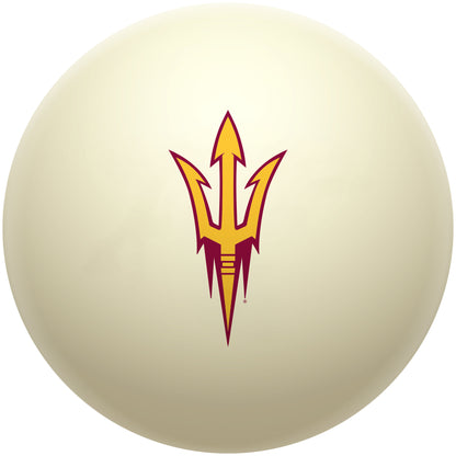 Buy Official Arizona-State-Sun-Devils-Pool-Cue-Ball Regulation Pool Table Cue Ball   Premium College Billiard Replacement Ball Front View