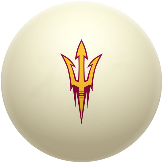 Buy Official Arizona-State-Sun-Devils-Pool-Cue-Ball Regulation Pool Table Cue Ball   Premium College Billiard Replacement Ball Front View