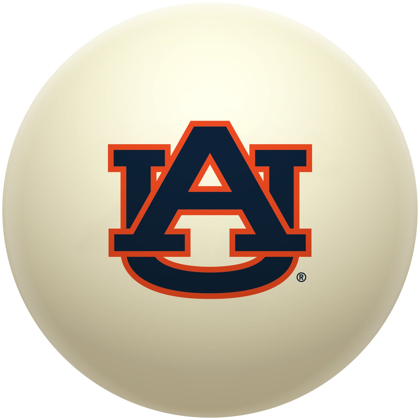 Buy Official Auburn-Tigers-Pool-Cue-Ball Regulation Pool Table Cue Ball   Premium College Billiard Replacement Ball Front View