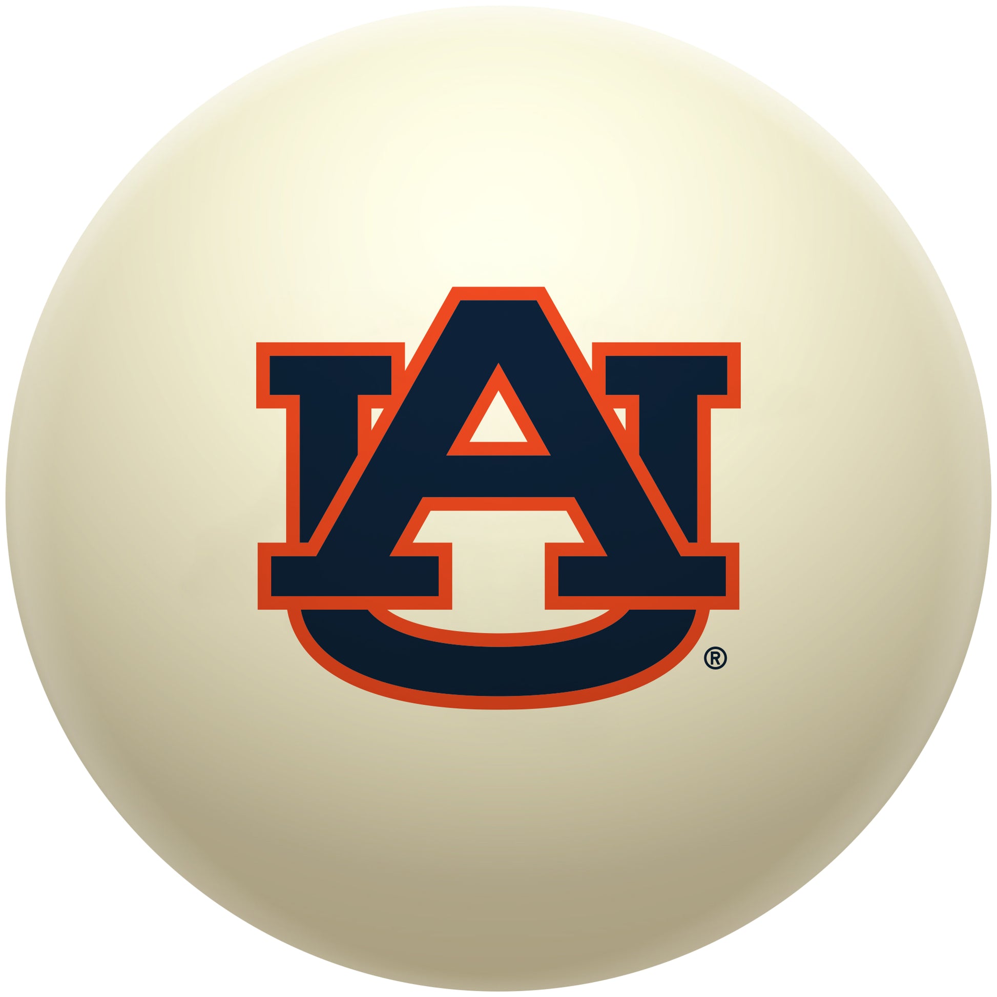 Buy Official Auburn-Tigers-Pool-Cue-Ball Regulation Pool Table Cue Ball   Premium College Billiard Replacement Ball Front View