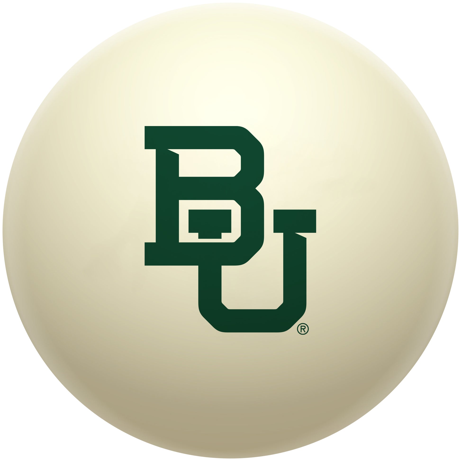 Buy Official Baylor-Bears-Pool-Cue-Ball Regulation Pool Table Cue Ball   Premium College Billiard Replacement Ball Front View