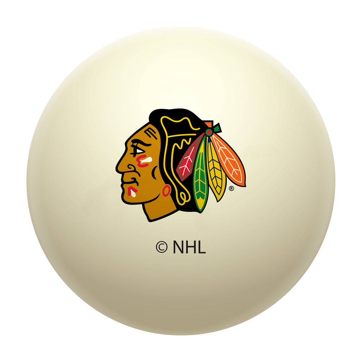 Chicago Blackhawks NHL regulation pool table cue ball with team logo