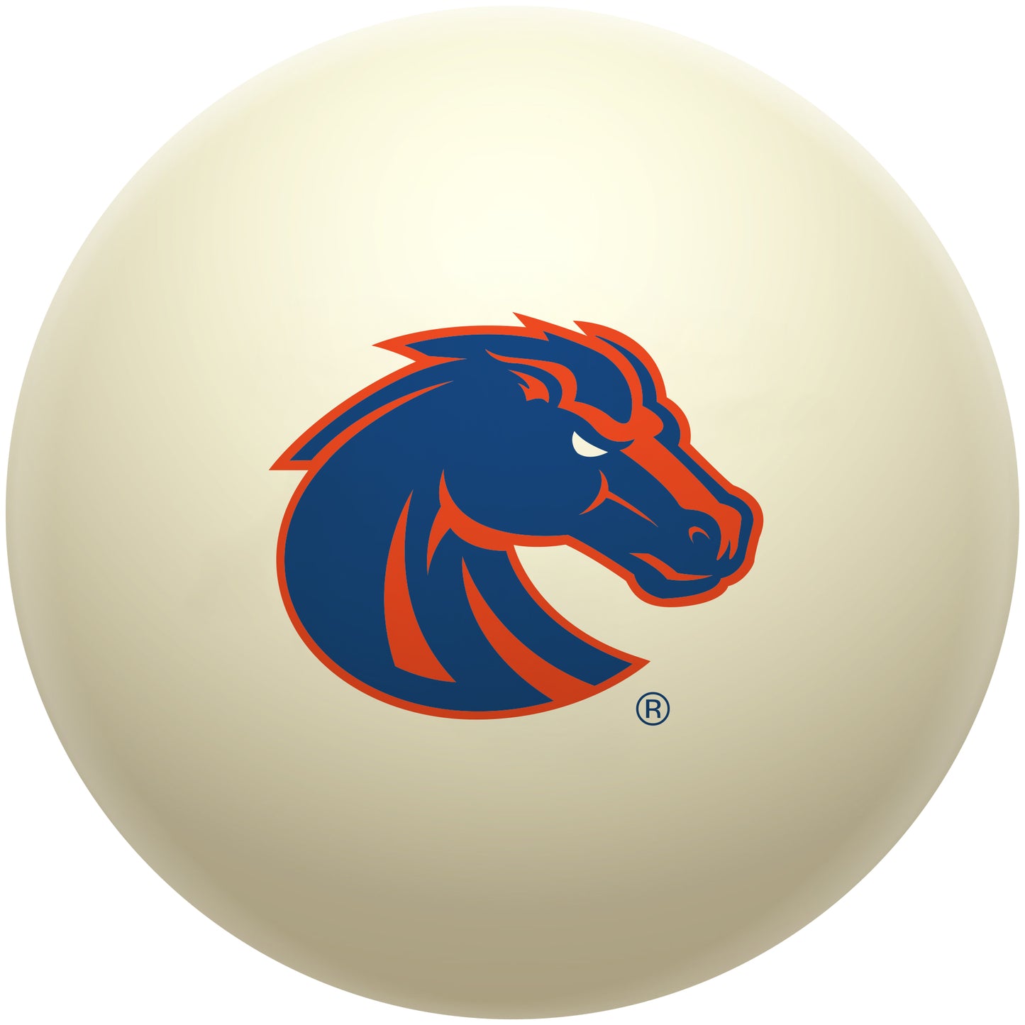 Buy Official Boise-State-Broncos-Pool-Cue-Ball Regulation Pool Table Cue Ball   Premium College Billiard Replacement Ball Front View